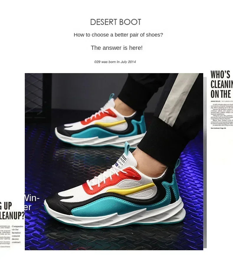 2025 summer new men's sports shoes Breathable comfortable casual shoes Men's fashion popular high quality sports shoes