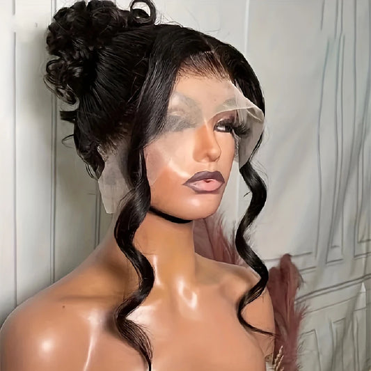 Body Wave Glueless Human Hair Wig with Drawstring Invisid Strap 360 Pre Cut Lace Front Wigs Veitnamese Raw Hair Wig without Glue
